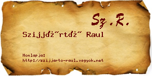 Szijjártó Raul névjegykártya